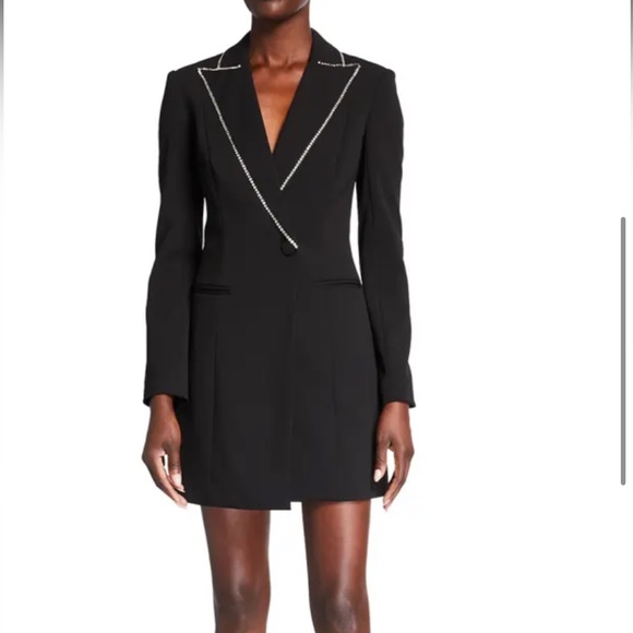 Jay Godfrey Ace Rhinestone-Trim Mini Blazer Dress (0) - Picture 3 of 3